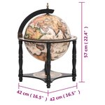 vidaXL Support à vin bar forme globe Noir Bois d'eucalyptus massif