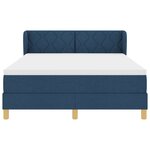 Lit Box Spring vidaXL avec Matelas - Bleu  140x190 cm  Tissu