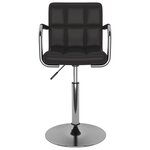 vidaXL Chaises pivotantes à manger lot de 6 noir similicuir