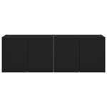 vidaXL Meubles TV muraux avec lumières LED 2 Pièces noir 60x35x41 cm