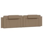 vidaXL Cadre de lit avec lumières LED cappuccino 200x200 cm similicuir