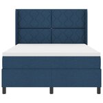 Lit box spring vidaXL avec matelas et LED bleue 160x200 cm en tissu