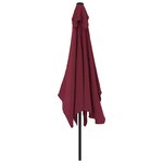 vidaXL Parasol d'extérieur avec mât en métal 300x200 cm rouge bordeaux