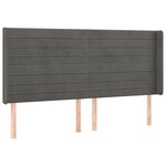 vidaXL Sommier à lattes de lit matelas et LED Gris foncé 180x200 cm