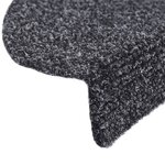 vidaXL Tapis d'escalier auto-adhésif 15 Pièces 56x17x3 cm Gris foncé