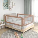 vidaXL Barrière de sécurité de lit d'enfant Taupe 140x25 cm Tissu