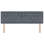 vidaXL Tête de Lit LED Capitonnée avec Cristaux Gris Foncé 72 cm Velours