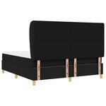 Lit Box Spring vidaXL avec Matelas Noir 180x200 cm Tissu