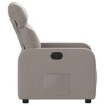 vidaXL Fauteuil inclinable Taupe Tissu