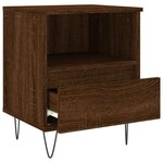 vidaXL Tables de chevet 2 Pièces chêne marron 40x35x50 cm bois ingénierie
