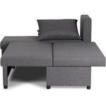 Canapé d'angle réversible – Tissu Gris – 192 x 143 x 79 cm