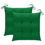 vidaXL Chaises de jardin avec coussins 2 Pièces Teck solide et acier
