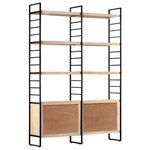vidaXL Bibliothèque à 4 niveaux 124x30x180 cm Bois de manguier massif