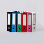 Lot de 5 classeurs a4 class'hic rouge haut de gamme - dos 8 cm - marque enveloppebulle