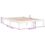 vidaXL Cadre de lit sans matelas blanc bois massif 140x200 cm