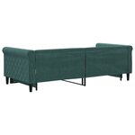 vidaXL Lit de jour avec gigogne sans matelas vert foncé 90x200 cm