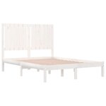 vidaXL Cadre de lit sans matelas blanc 120x190 cm bois massif