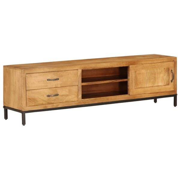 vidaXL Meuble TV Bois de manguier massif 140 x 30 x 40 cm