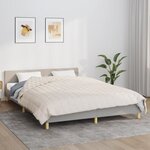 vidaXL Couverture lestée Crème clair 220x235 cm 15 kg Tissu