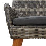 vidaXL Ensemble de salle à manger de jardin 7 pièces Rattan gris