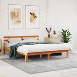 vidaXL Cadre de lit sans matelas cire marron 150x200cm bois pin massif