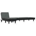 vidaXL Canapé-lit en forme de L gris foncé 255x140x70 cm tissu