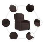 vidaXL Fauteuil inclinable Marron foncé Tissu