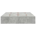 Cadre de lit de rangement vidaXL Gris béton 135x190 cm