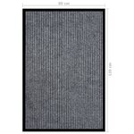 vidaXL Paillasson rayé Gris 80x120 cm