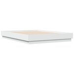 vidaXL Cadre de lit Blanc 120x190 cm bois d'ingénierie
