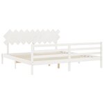 vidaXL Cadre de lit sans matelas blanc 200x200 cm bois massif