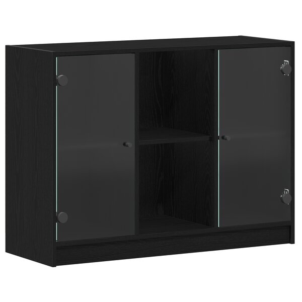 Buffet vidaXL Chêne Noir 102x37x75 5 cm Bois Aggloméré