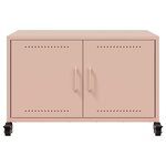 vidaXL Meuble TV rose 68x39x43 5 cm acier laminé à froid