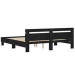 vidaXL Cadre de lit sans matelas noir 180x200 cm