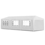 vidaXL Tente de réception 3x9 m Blanc