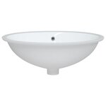 vidaXL Évier de salle de bain blanc 56x41x20 cm ovale céramique