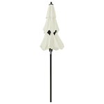 vidaXL Parasol de jardin à 3 niveaux avec mât en aluminium sable 2 m
