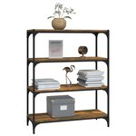 vidaXL Bibliothèque Chêne fumé 80x33x100 cm Bois d'ingénierie