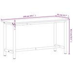 vidaXL Établi 150x55x81 5 cm bois massif de hêtre et métal