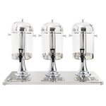 vidaXL Distributeur de jus en acier inoxydable 3 x 8 L