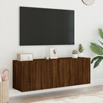 vidaXL Meubles TV muraux 2 Pièces chêne marron 60x30x41 cm