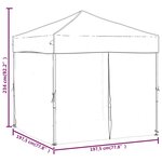 vidaXL Tente de réception pliable avec parois Noir 2x2 m