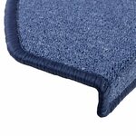 vidaXL Tapis d'escalier 15 Pièces Bleu 65x24x4 cm
