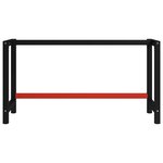 vidaXL Cadre de banc de travail Métal 150x57x79 cm Noir et rouge