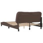 vidaXL Cadre de lit avec LED sans matelas marron 140x200 cm