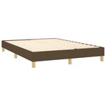 vidaXL Cadre de lit sans matelas marron foncé 140x200 cm tissu