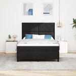 vidaXL Lit à ressorts avec Matelas & LED Noir 140x190 cm Tissu