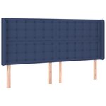 vidaXL Sommier à lattes de lit matelas et LED Bleu 180x200 cm Tissu