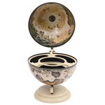 vidaXL Support de vin globe de dessus de table Bois d'eucalyptus Blanc