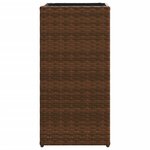 vidaXL Jardinière marron 30x30x60 cm résine tressée
